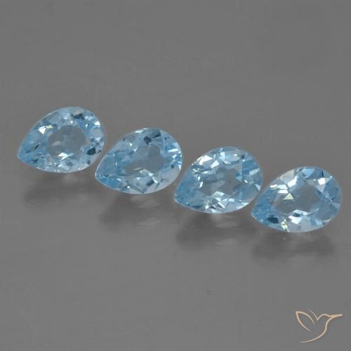 3.51ctw Natural Azul Cielo Topacio, En forma de pera, VS