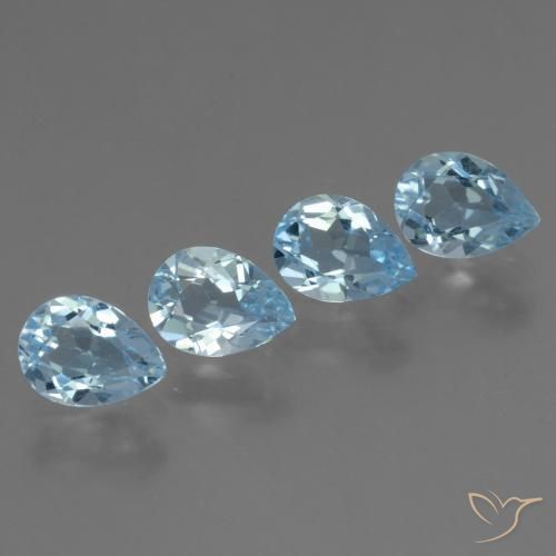 3.26ctw Natural Azul Cielo Topacio, En forma de pera, VS