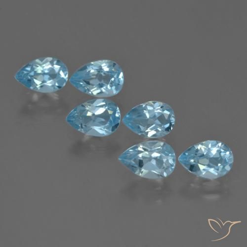 3.12ctw Natural Azul Cielo Topacio, En forma de pera, VS