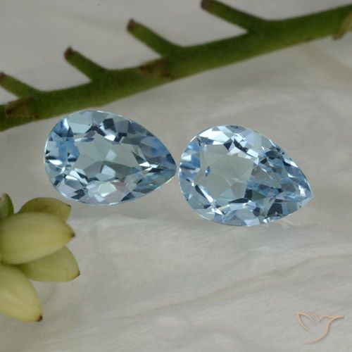 1.66ctw Natural Azul Cielo Topacio, En forma de pera, VVS-VS
