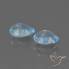 Gemas de Topacio Azul Cielo natural de 1.61 ct, En forma de pera, VVS-VS