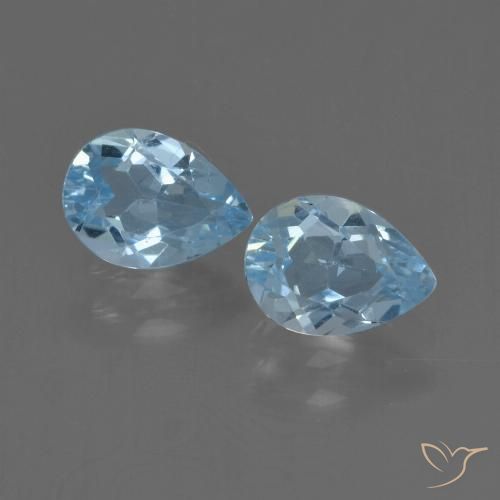 1.71ctw Natural Azul Cielo Topacio, En forma de pera, VVS-VS