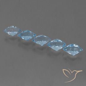 Gemas de Topacio Azul Suizo natural de 3.63 ct, Elegante, VVS-VS