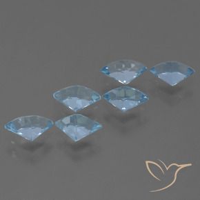 Gemas de Topacio Azul Suizo natural de 3.85 ct, Elegante, VVS-VS