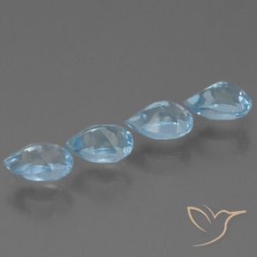 Gemas de Topacio Azul Cielo natural de 2.48 ct, En forma de pera, VS