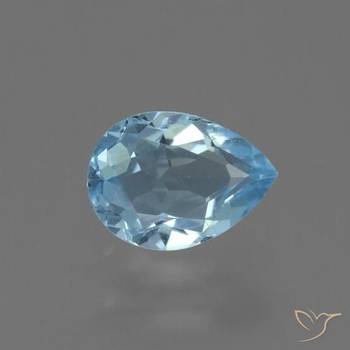 0.81ct Natural Azul Suizo Topacio, En forma de pera, VVS-VS