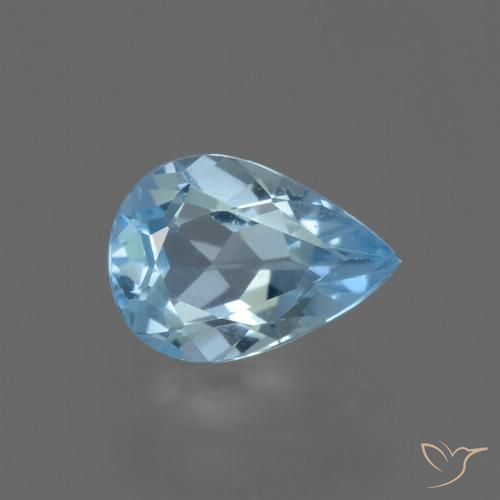 0.83ct Natural Azul Cielo Topacio, En forma de pera, VVS-VS