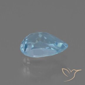 Topacio Azul Cielo natural de 0.90 ct, En forma de pera, VS