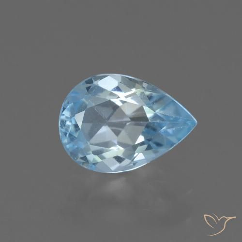 0.83ct Natural Azul Cielo Topacio, En forma de pera, VVS-VS