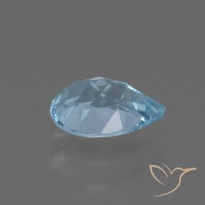 Topacio Azul Cielo natural de 0.83 ct, En forma de pera, VVS-VS