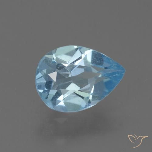 0.82ct Natural Azul Cielo Topacio, En forma de pera, VS