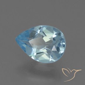 Topacio Azul Cielo natural de 0.82 ct, En forma de pera, VS