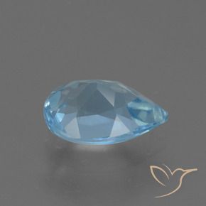 Topacio Azul Cielo natural de 0.82 ct, En forma de pera, VS