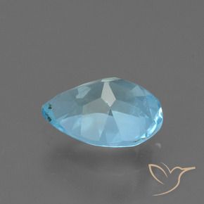 Topacio Azul Cielo natural de 0.82 ct, En forma de pera, VS