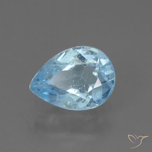 0.86ct Natural Azul Cielo Topacio, En forma de pera, VS
