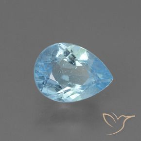 Topacio Azul Cielo natural de 0.86 ct, En forma de pera, VS