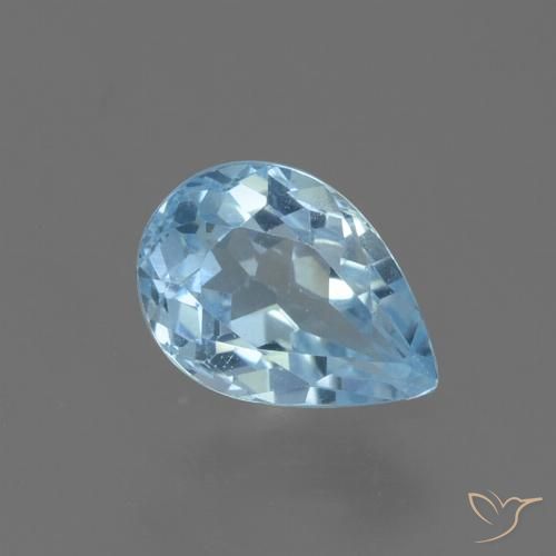 0.88ct Natural Azul Cielo Topacio, En forma de pera, VS