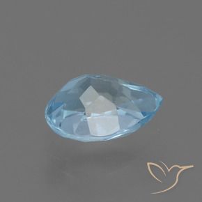 Topacio Azul Cielo natural de 0.88 ct, En forma de pera, VS
