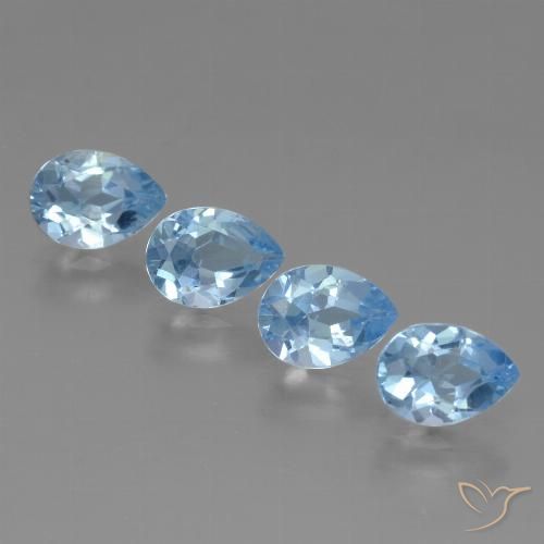 3.32ctw Natural Azul Cielo Topacio, En forma de pera, VVS-VS
