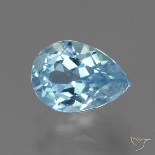1.10ct Natural Azul Cielo Topacio, En forma de pera, VS