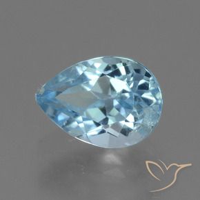 Topacio Azul Cielo natural de 1.10 ct, En forma de pera, VS