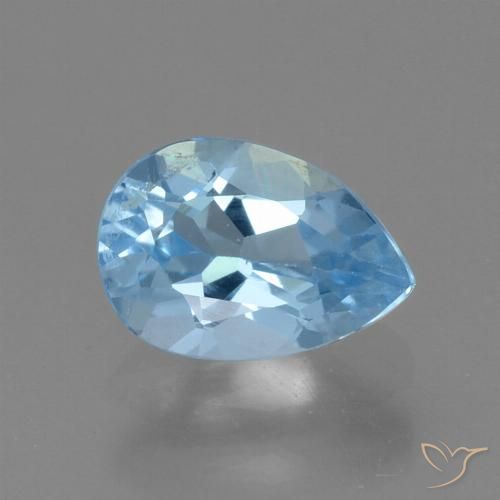 0.94ct Natural Azul Cielo Topacio, En forma de pera, VS
