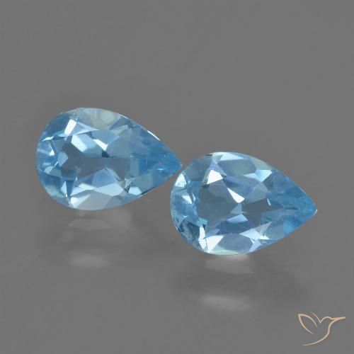 1.59ctw Natural Azul Cielo Topacio, En forma de pera, VS