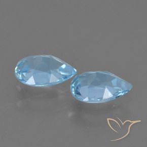 Gemas de Topacio Azul Cielo natural de 1.53 ct, En forma de pera, VS