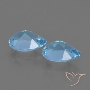 Gemas de Topacio Azul Cielo natural de 1.66 ct, En forma de pera, VS