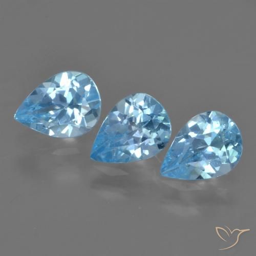 2.20ctw Natural Azul Cielo Topacio, En forma de pera, VS