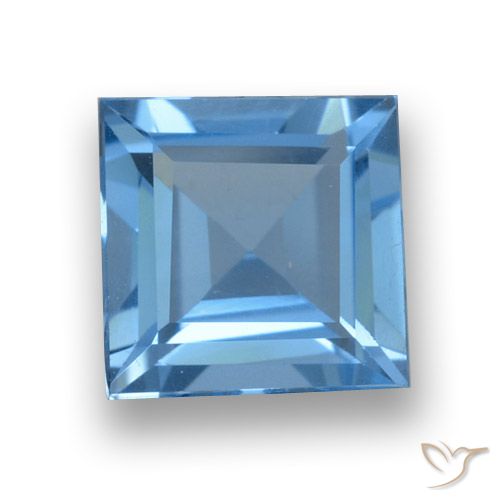 1.86ct Natural Azul Suizo Topacio, Cuadrado, VVS-VS