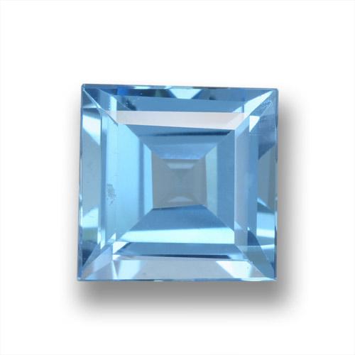 1.86ct Natural Azul Suizo Topacio, Cuadrado, VVS-VS