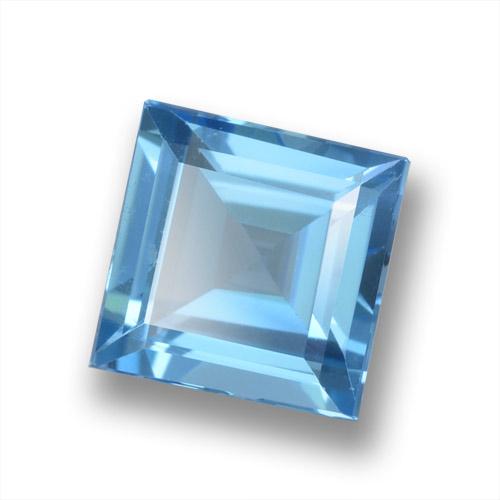 Topacio Azul Suizo natural de 1.86 ct, Cuadrado, VVS-VS