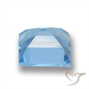 Topacio Azul Suizo natural de 2.25 ct, Cuadrado, VVS-VS
