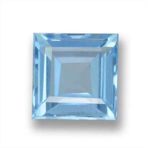 2.08ct Natural Azul Cielo Topacio, Cuadrado, VVS-VS