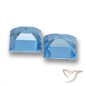 Gemas de Topacio Azul Cielo natural de 3.99 ct, Cuadrado, VVS-VS
