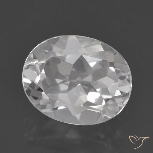 3.25ct Natural Blanco Topacio, Ovalada, VVS-VS