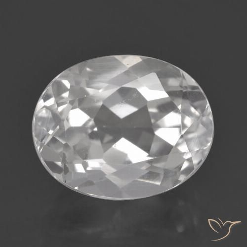 3.85ct Natural Blanco Topacio, Ovalada, VVS-VS
