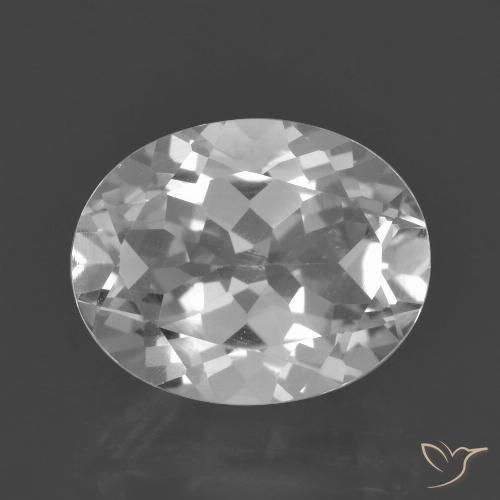 3.13ct Natural Blanco Topacio, Ovalada, VVS-VS