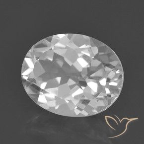 Topacio Blanco natural de 3.13 ct, Ovalada, VVS-VS