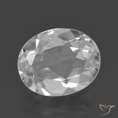 3.25ct Natural Blanco Topacio, Ovalada, VVS-VS