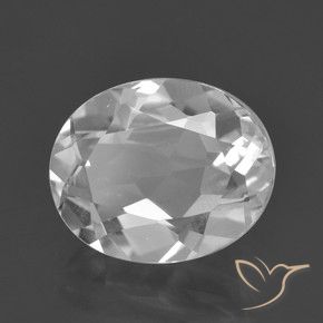 Topacio Blanco natural de 3.25 ct, Ovalada, VVS-VS