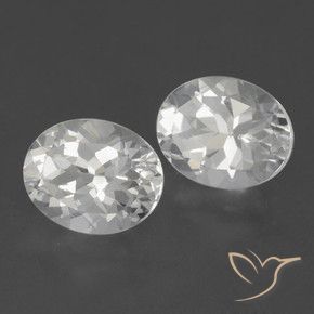 Gemas de Topacio Blanco natural de 6.37 ct, Ovalada, VVS-VS