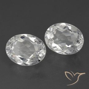 Gemas de Topacio Blanco natural de 6.70 ct, Ovalada, VVS-VS
