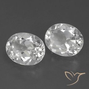 Gemas de Topacio Blanco natural de 6.64 ct, Ovalada, VVS-VS