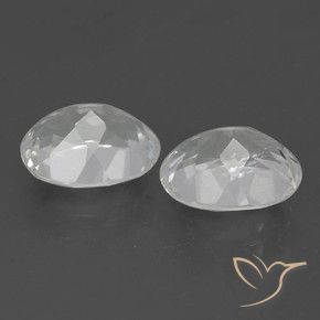 Gemas de Topacio Blanco natural de 6.64 ct, Ovalada, VVS-VS