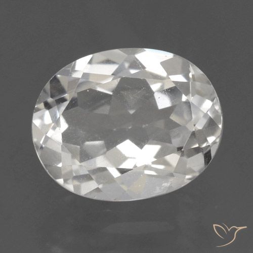 3.06ct Natural Blanco Topacio, Ovalada, VVS-VS