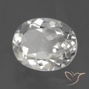 Topacio Blanco natural de 3.06 ct, Ovalada, VVS-VS