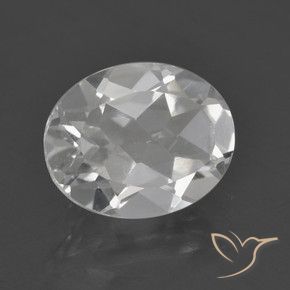 Topacio Blanco natural de 3.01 ct, Ovalada, VVS-VS