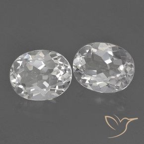 Gemas de Topacio Blanco natural de 6.39 ct, Ovalada, VVS-VS